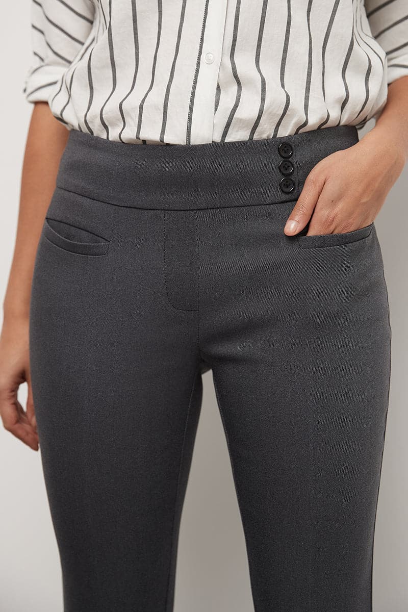 Straight classic pants with tummy control and pockets – Rekucci