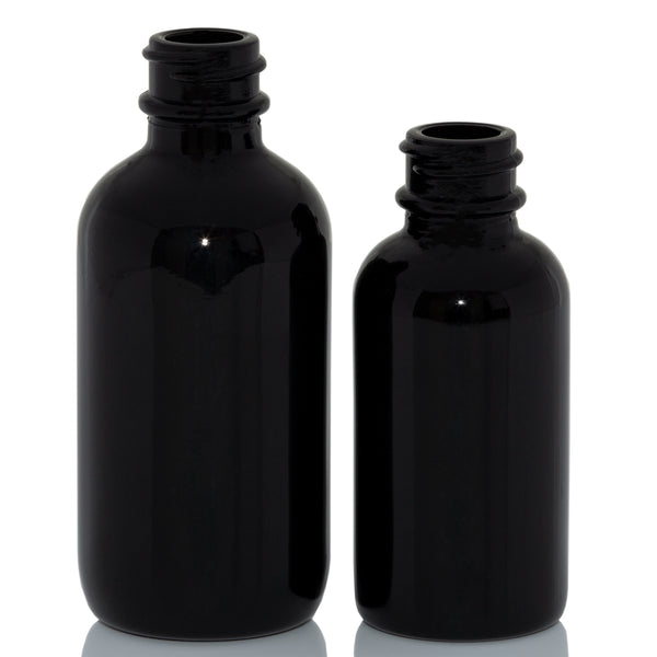 dating black glass bottles