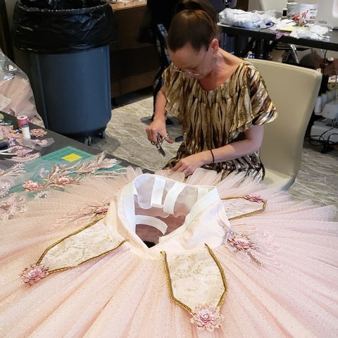 Samantha Austin, owner of JBdesignS, used layers of pink to create Aurora's Rose Adagio tutu. Photo by Amy Brandt.