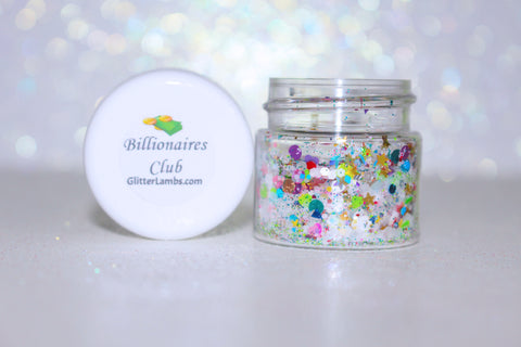 Chunky Body Glitter Mix In Billionaires Club by Glitter Lambs Festival Rave Party Makeup Body Glitter