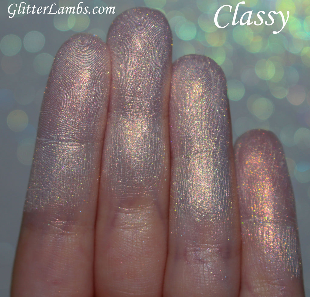 Glitter Lambs "Classy" highlighter with orange flash GlitterLambs.com