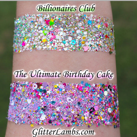 Billionaires Club Chunky Body Glitter Mix, The Ultimate Birthday Cake Body Glitter Mix For Raves, Festivals or Parties by Glitter Lambs GlitterLambs.com
