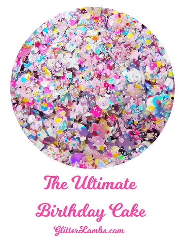 The Ultimate Birthday Cake Body Glitter by Glitter Lambs Chunky Body Glitter Pink Glitter Mix