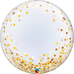 Gold Confetti Dots Deco Bubble Balloon