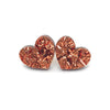 Heart Glitter Studs - 18mm