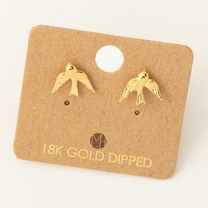 Swallow Stud Earrings