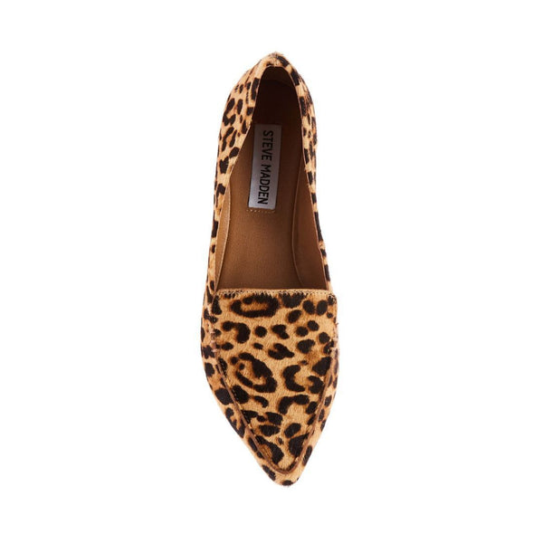 leopard pointed loafers