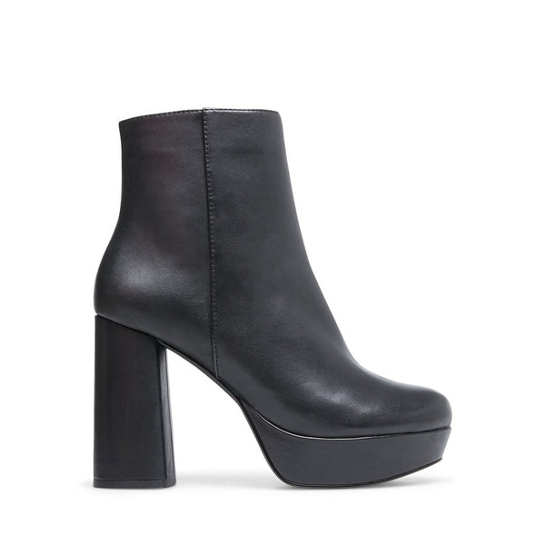 steve madden black leather booties