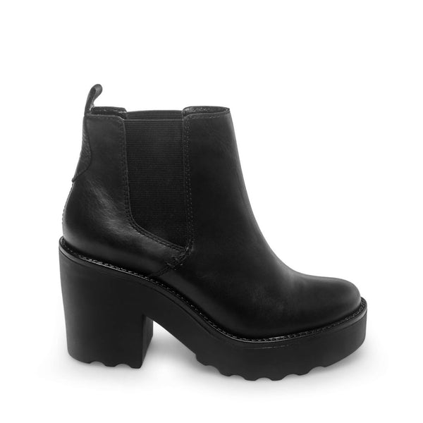 black leather steve madden boots