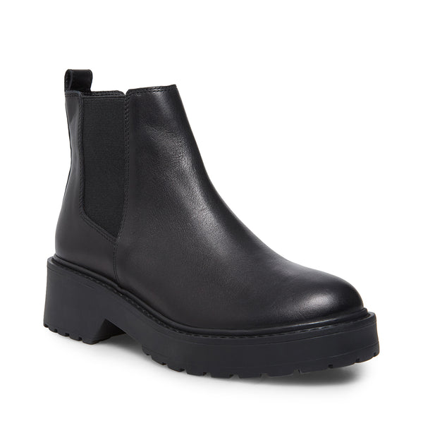 black leather steve madden boots