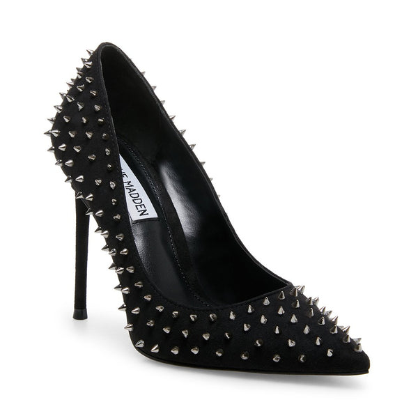 black high heels with spikes