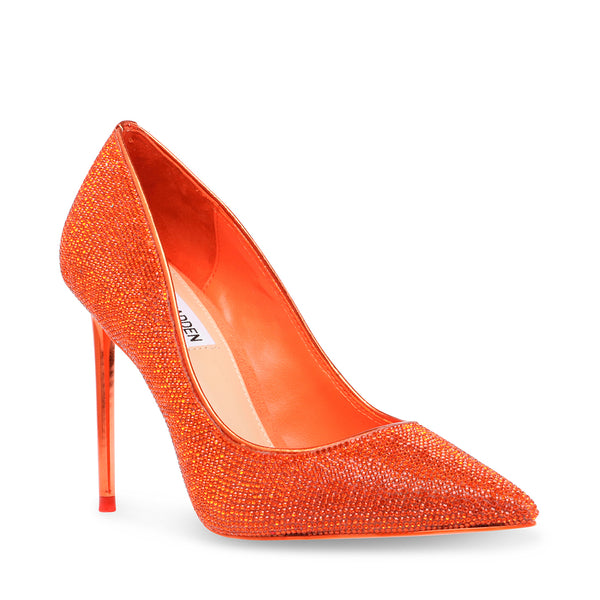 orange steve madden heels