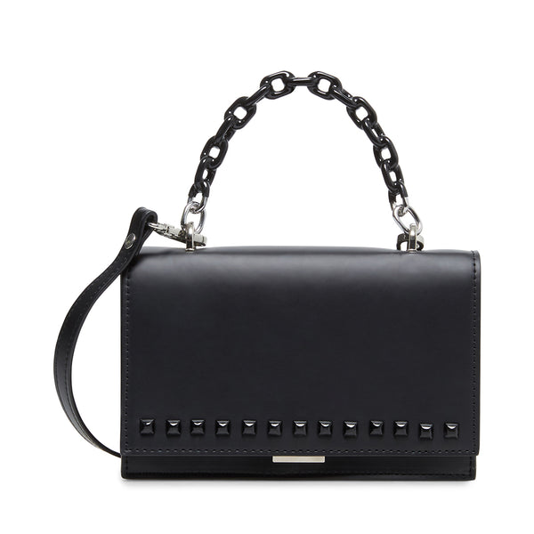 steve madden black leather bag