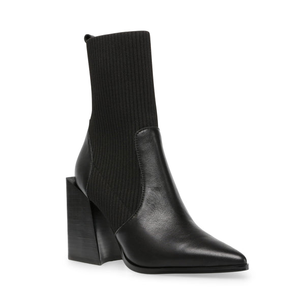 cheap black leather boots
