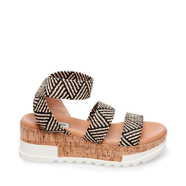 steve madden bandi elastic cork flatform sandals