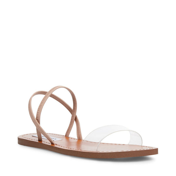 steve madden clear flat sandals