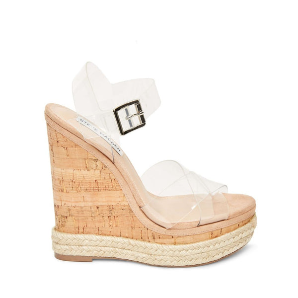steve madden clear strap wedges