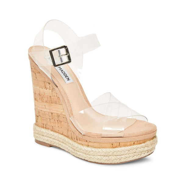 steve madden clear strap wedges