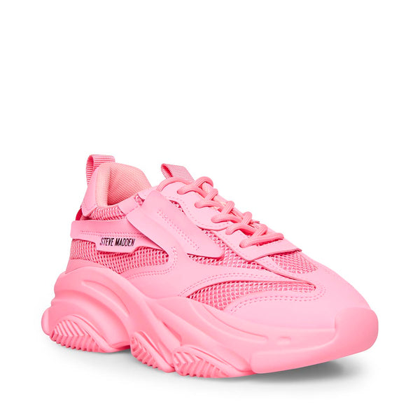 simultáneo Pensar hoja POSSESSION Hot Pink Platform Sneaker | Women's Lace Up Sneakers – Steve  Madden