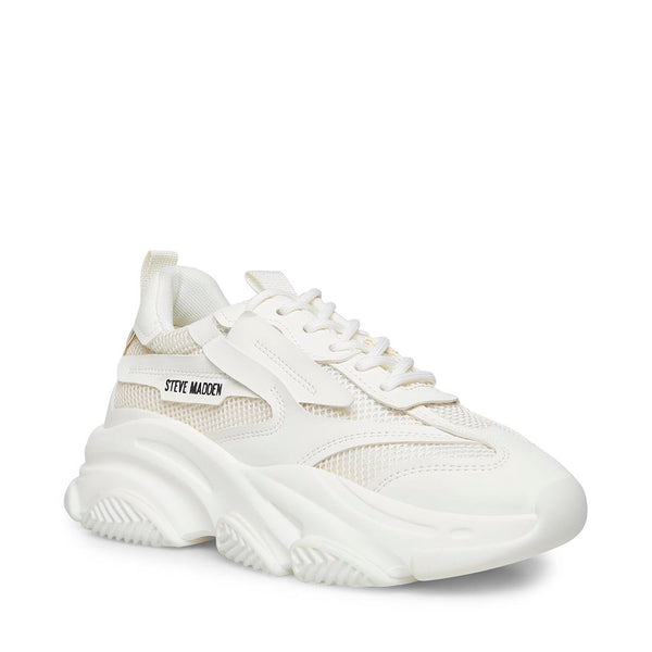 Desalentar Contratación virar POSSESSION White Platform Sneaker | Women's Lace Up Sneakers – Steve Madden