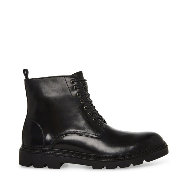 marca En respuesta a la Poder JESSEE Black Leather Lace-Up Ankle Boot | Men's Boots – Steve Madden