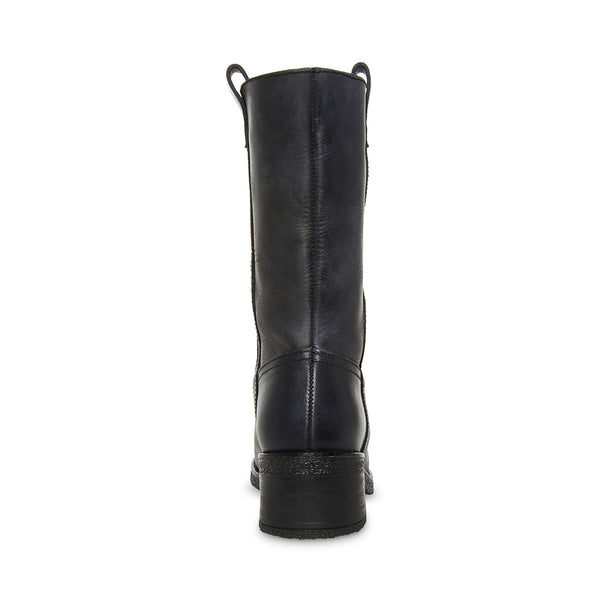 Black Leather Western Boot | Women's Boots Steve Madden