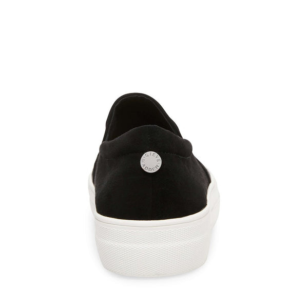 steve madden black platform slip ons