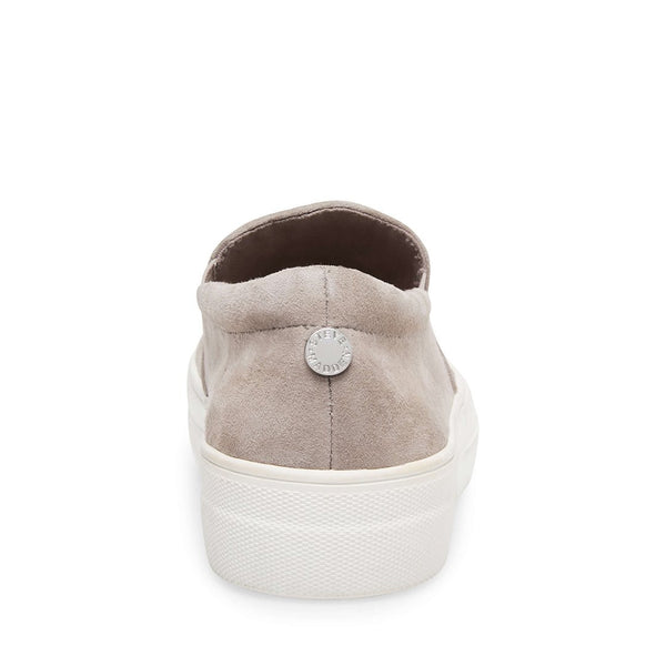 steve madden gray suede slip ons