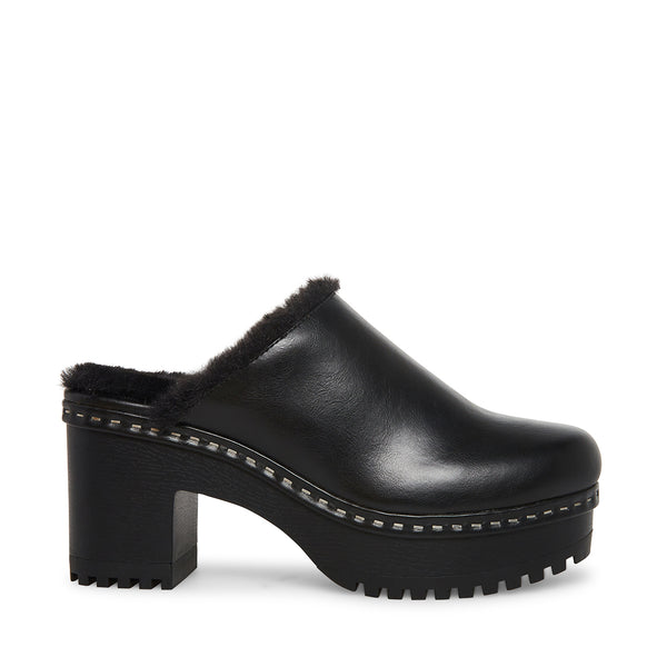 Maestro Picante Ocurrencia QUENTIN Black Faux Fur Lined Mule | Women's Loafers – Steve Madden
