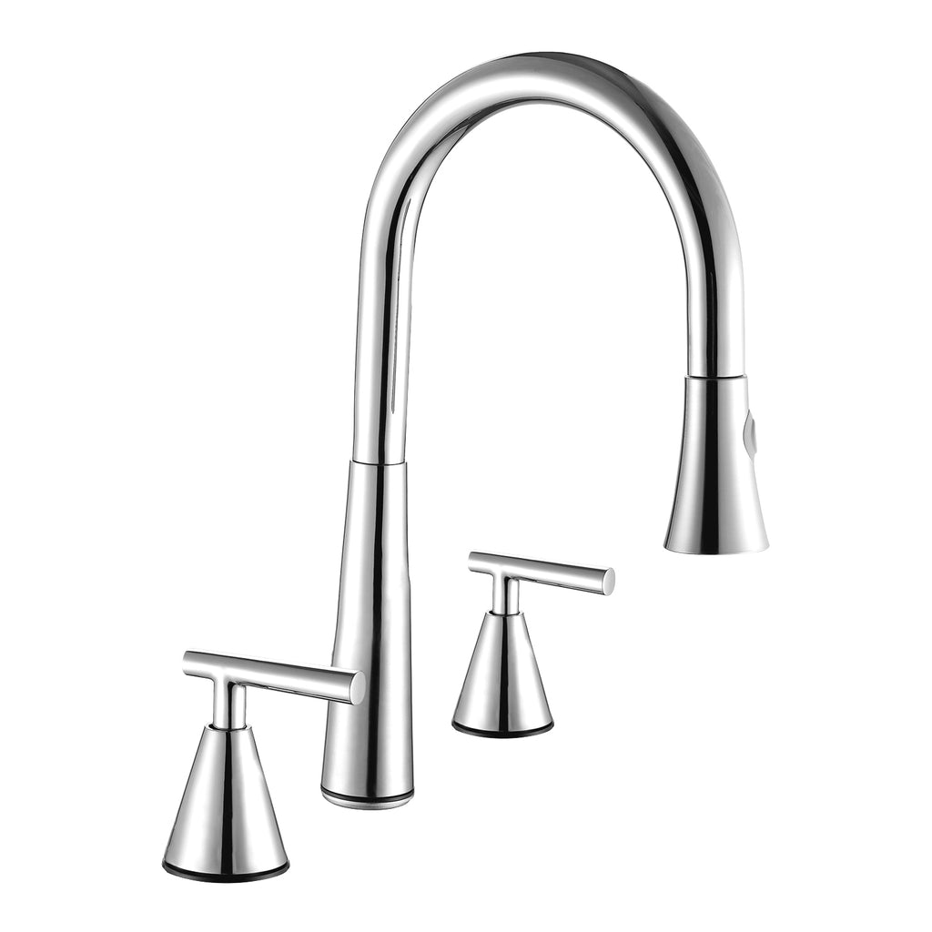 Dax Double Handle Pull Down Kitchen Faucet