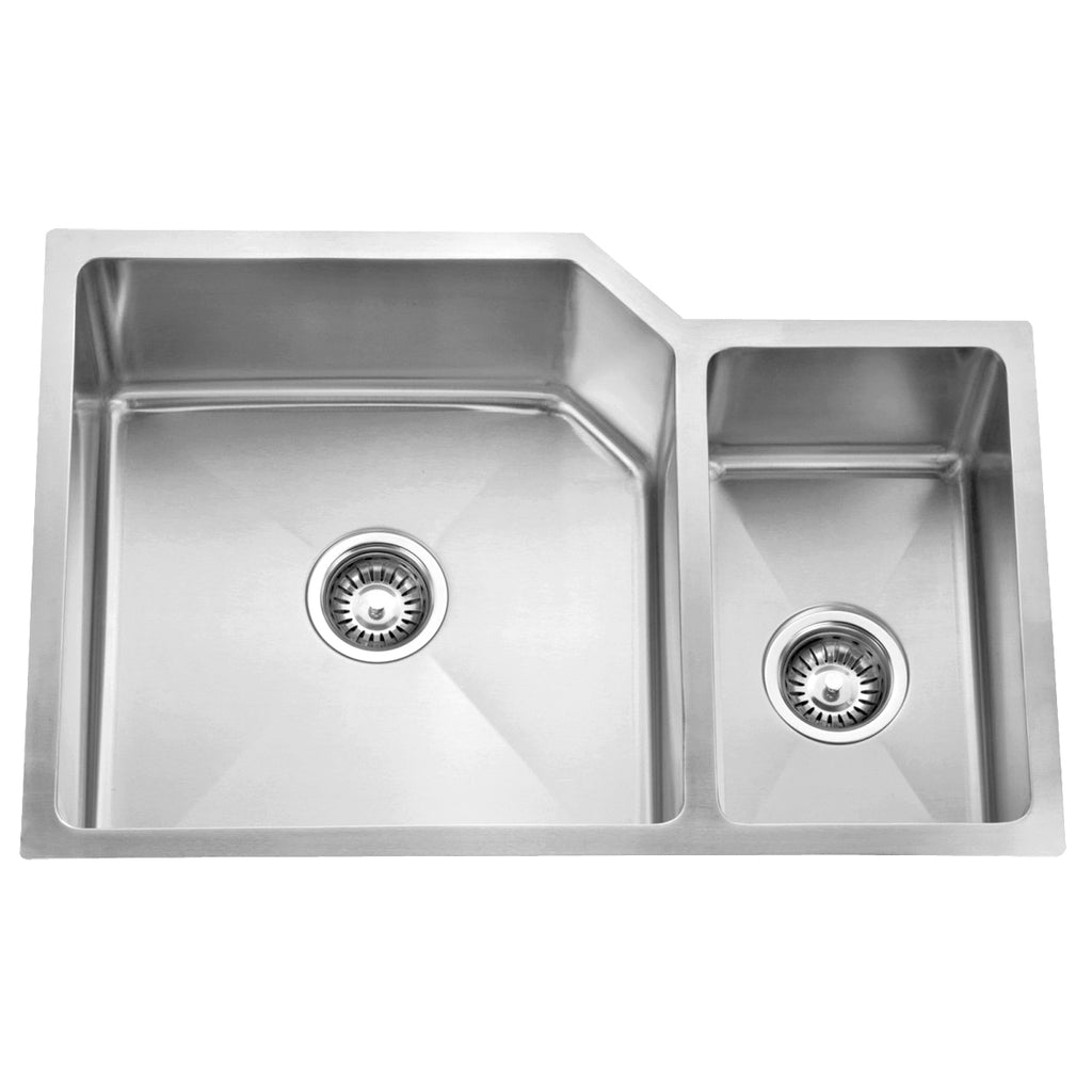 Dax Handmade 70 30 Double Bowl Undermount Kitchen Sink 16 Gauge Stainless Steel Brushed Finish 30 X 18 X 9 Inches Dax 3020b