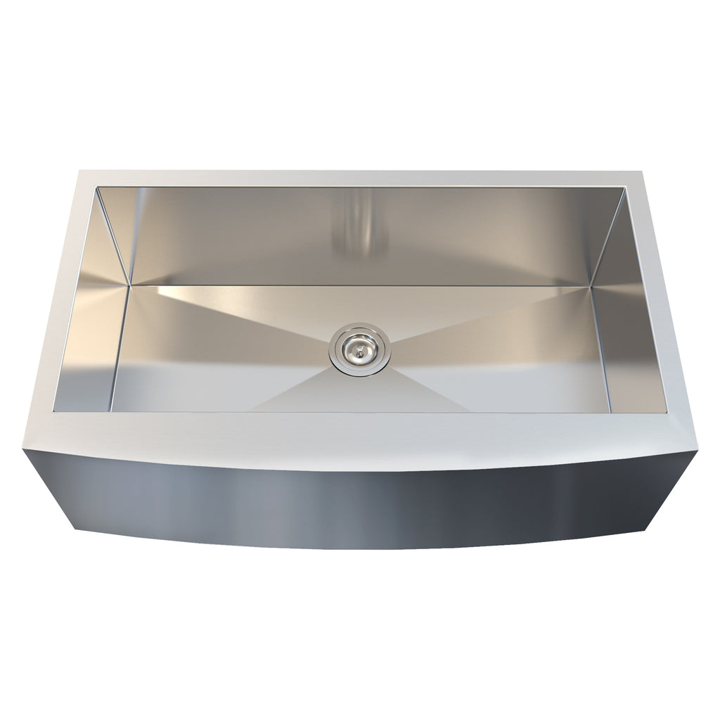 Dax Farmhouse Single Bowl Kitchen Sink 18 Gauge Stainless Steel Brushed Finish 36 X 21 X 10 Inches Ka 3621r10