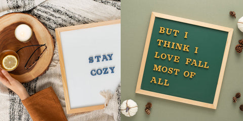 Fall letter boards by The Type Set Co.