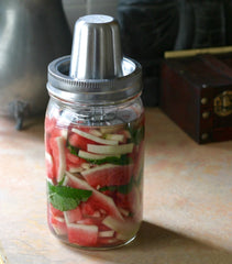 Fermented Watermelon Rind using Kraut Source and mason jar