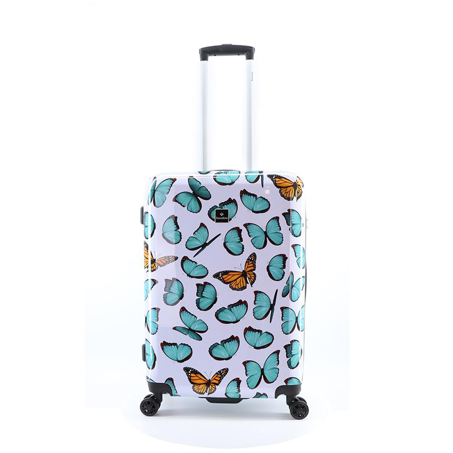 Ik was verrast nakomelingen Perceptueel Saxoline Blue Springful bedrukt harde bagage reiskoffer met Vlinders p –  LUGGAGE 4 U