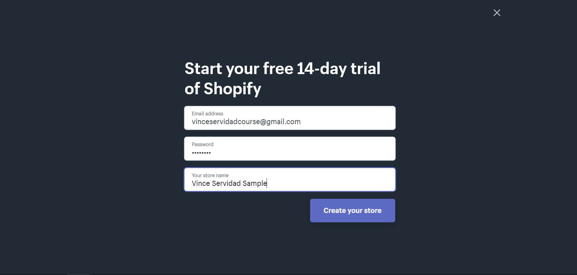 Shopify Free 14-Day Trial