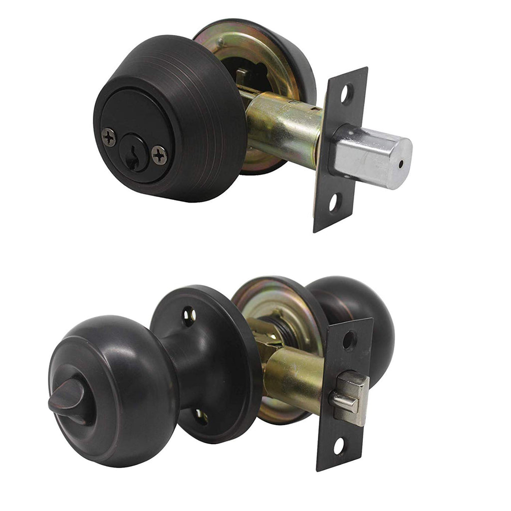 Keyed Alike Entry Door Lock Knob with Double Cylinder ...