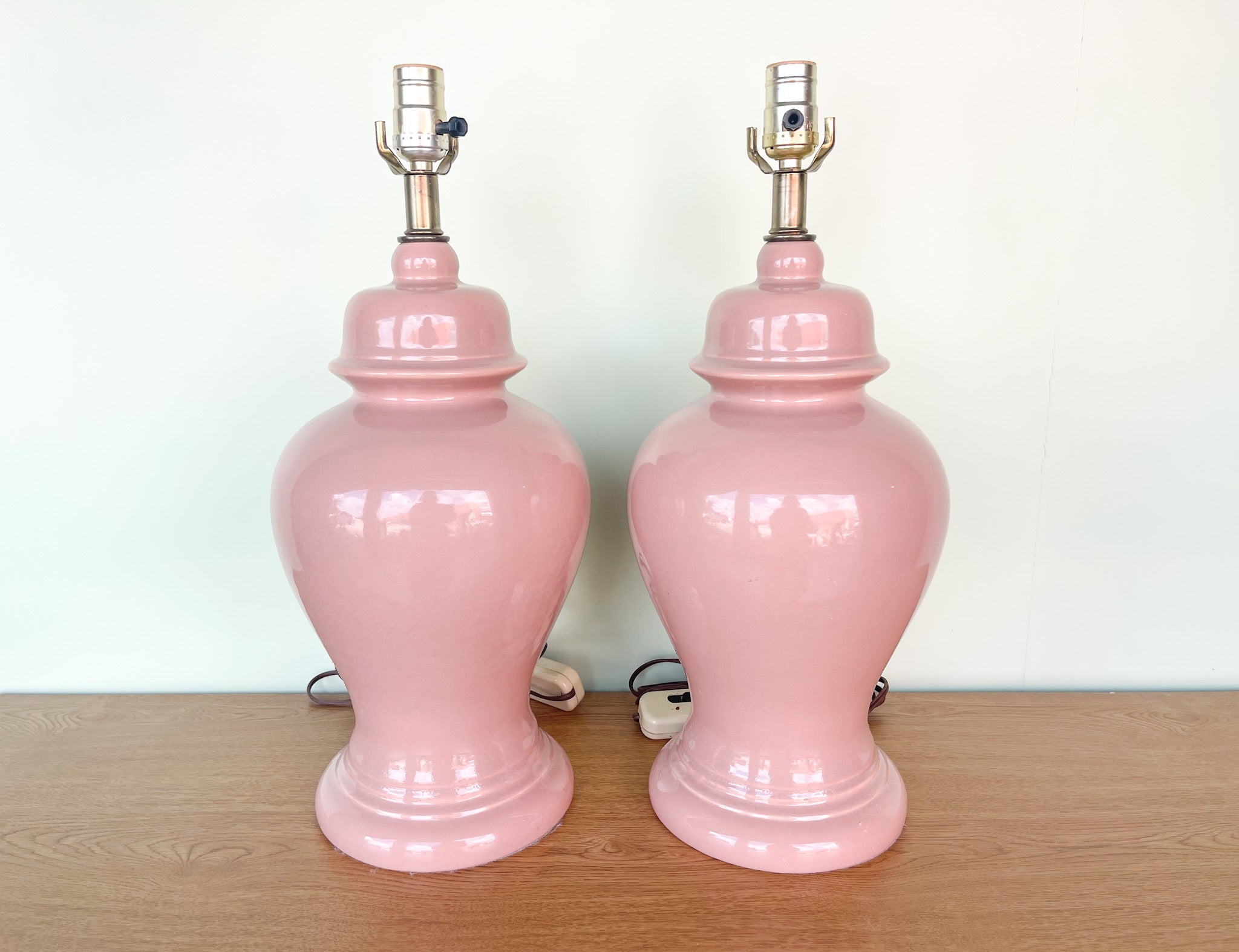 pink ginger jar lamp