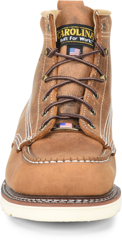 moc toe wedge sole work boots