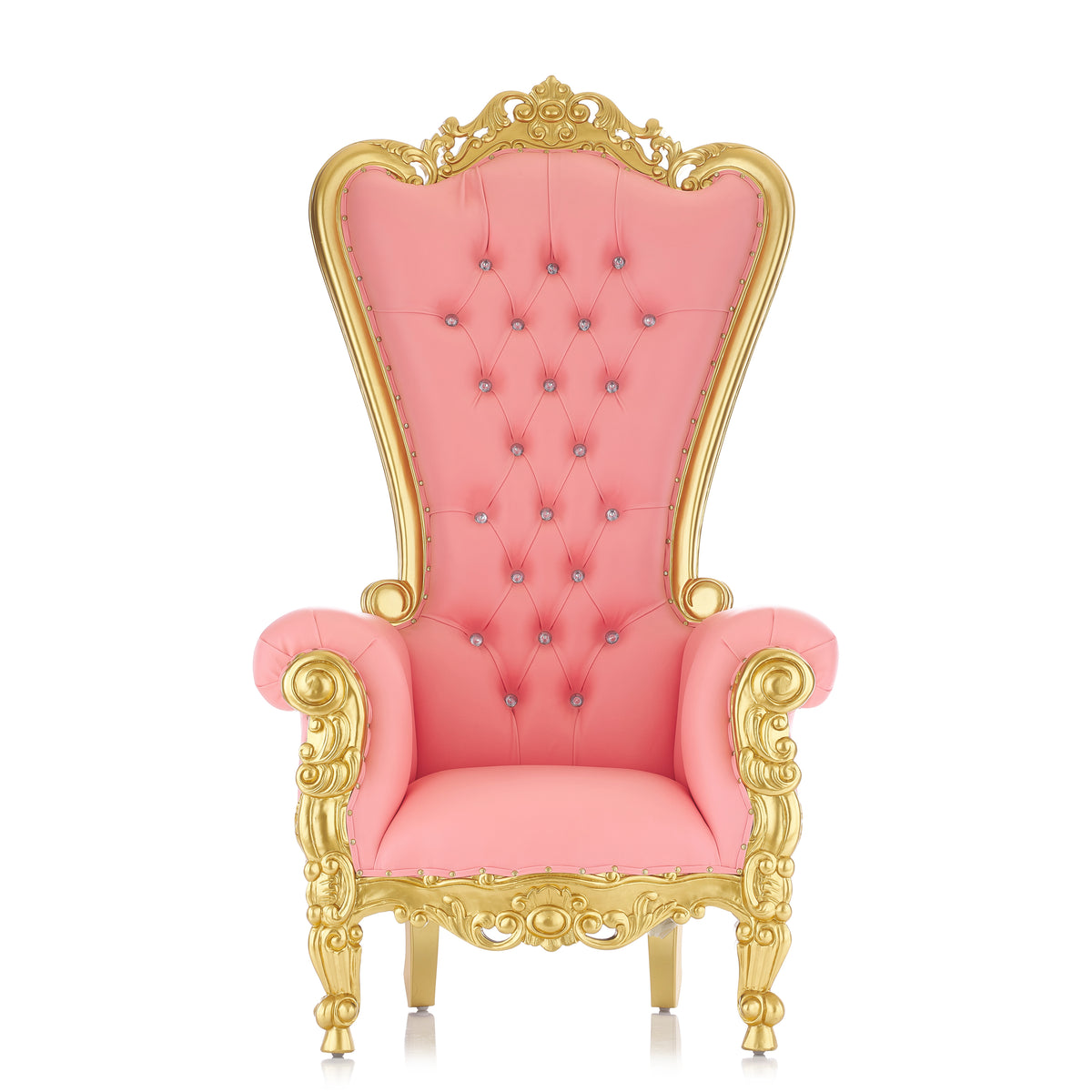 "Queen Tiffany" Throne Chair Light Pink / Gold THRONE KINGDOM