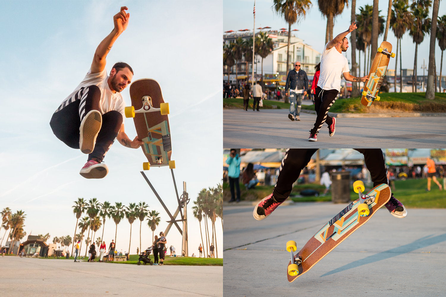 Corey Cade at Docksession Los Angeles riding the Basalt Tesseract by Loaded Boards