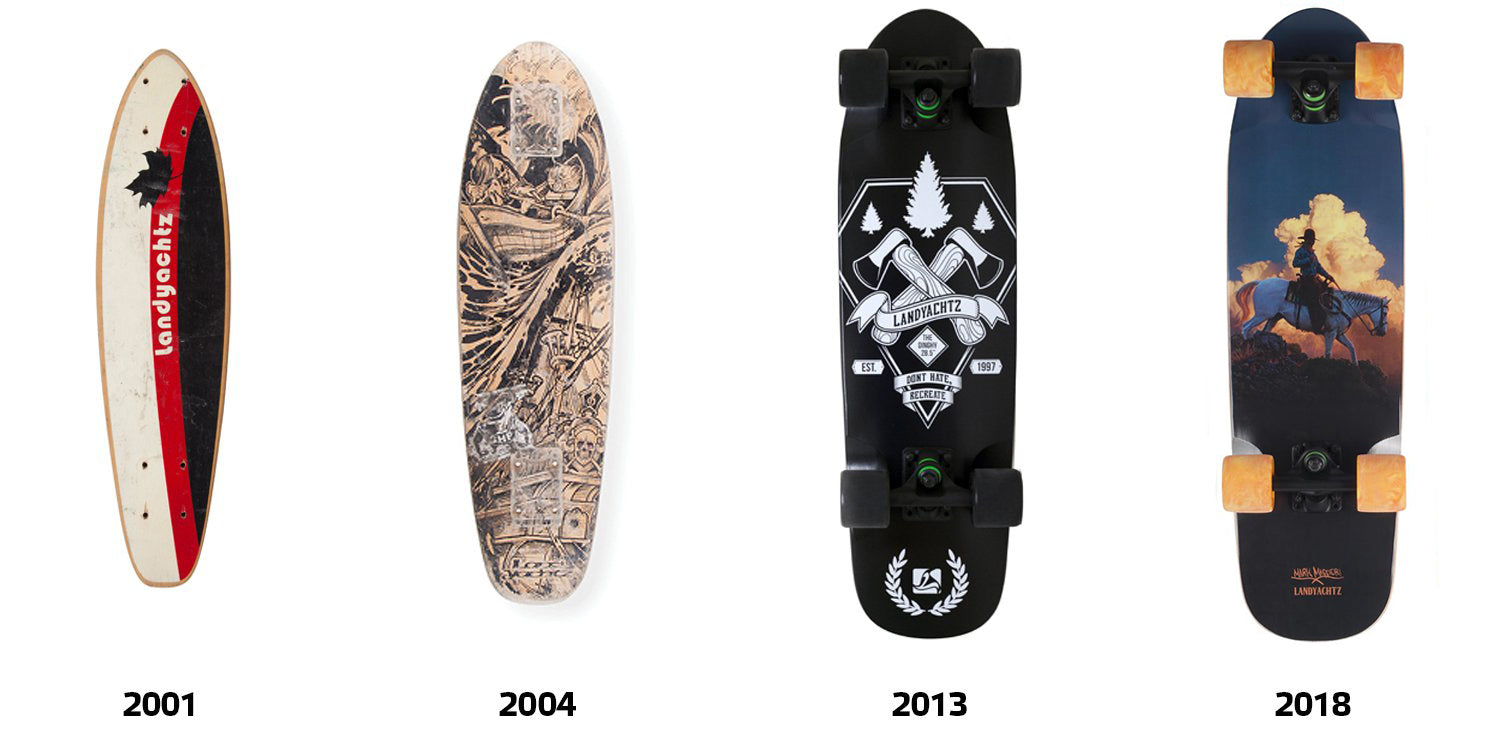 Landyachtz Longboards Mini Cruiser Dinghy through the years