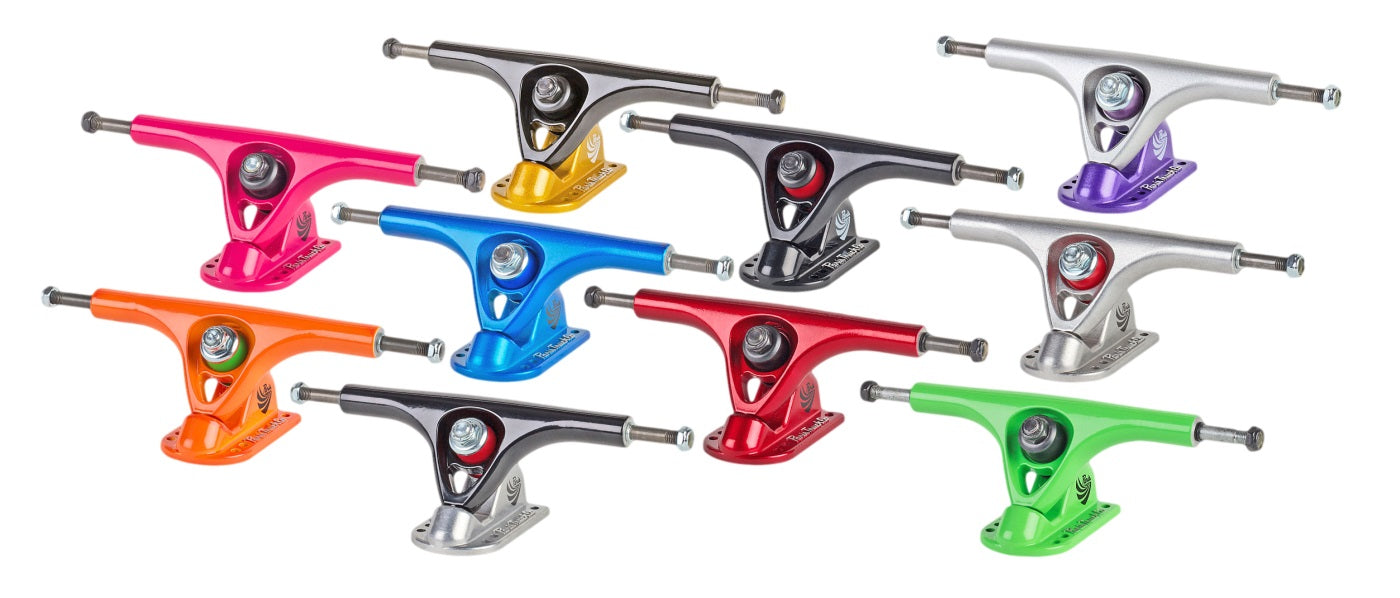 Paris Trucks come in a large variety of colors, baseplates, and hanger widths