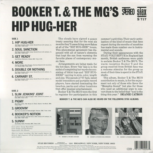 Buy Booker T. & The MG's* : Hip Hug-Her (LP, Album, RE, 180