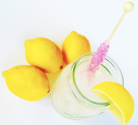 Cherry Lemonade with Rock Candy