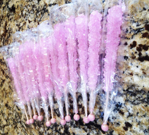 Add some bling to lollipop sticks or rock candy handles like Candy Envy client CBS