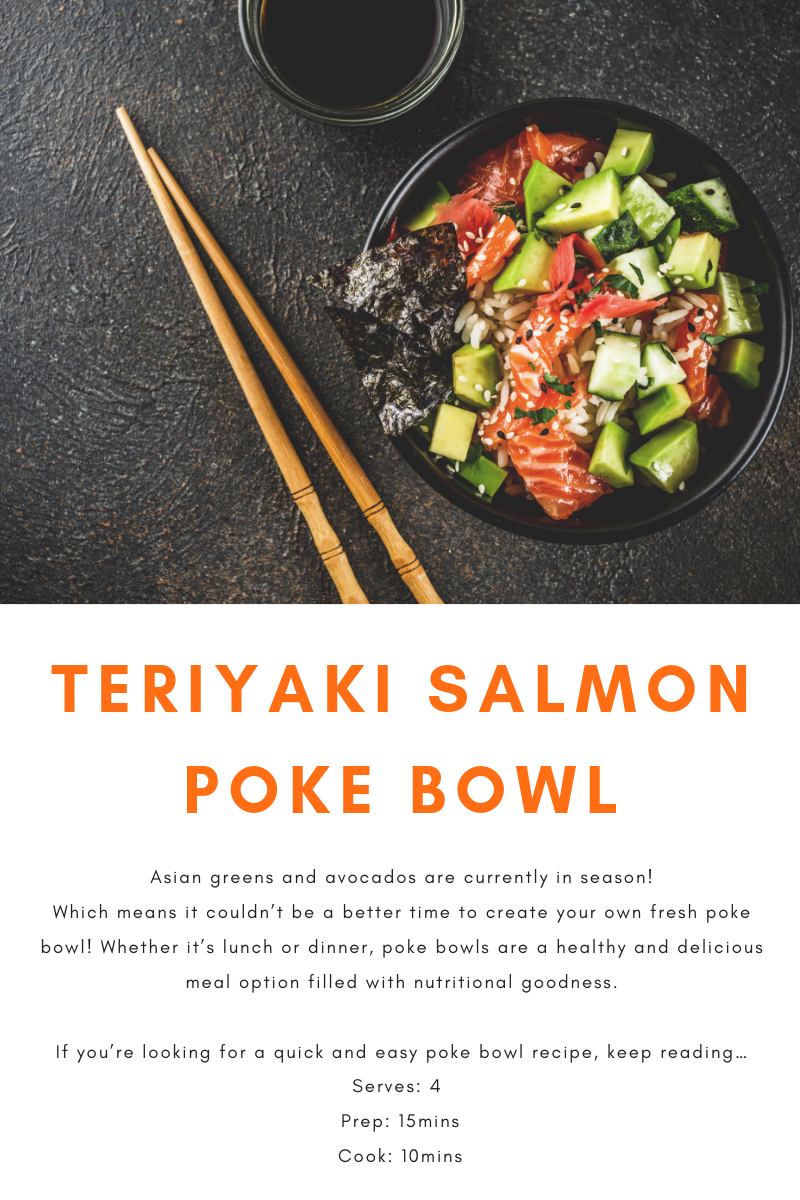 Asian greens and avocados are currently in season. Which means it couldn’t be a better time to create your own fresh poke bowl. Whether it’s lunch or dinner, poke bowls are a healthy and delicious meal option filled with nutritional goodness.