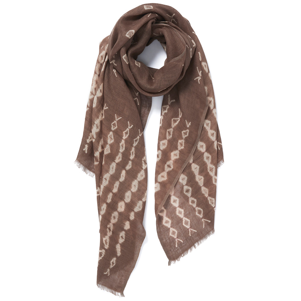 brown linen scarf