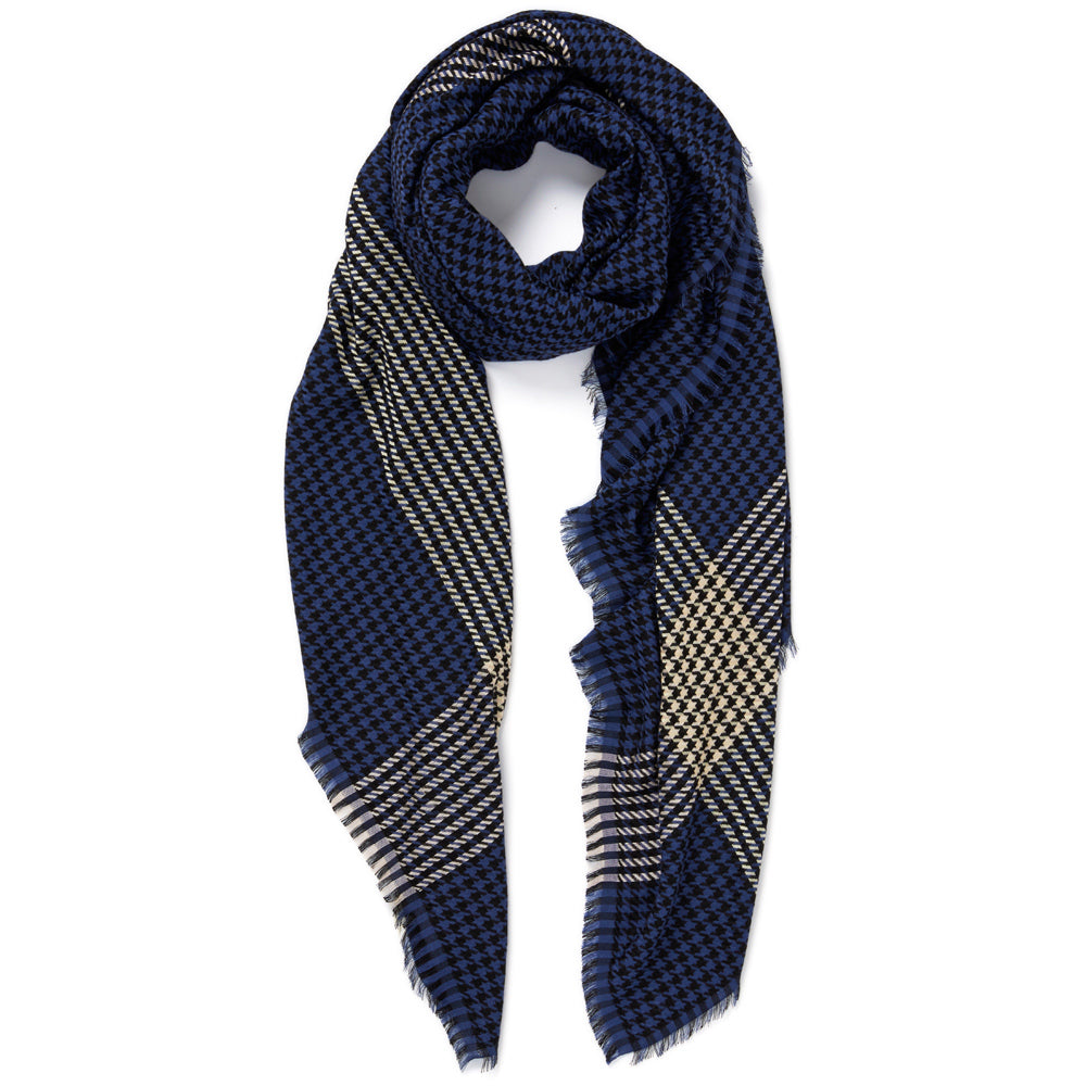 navy blue cotton scarf