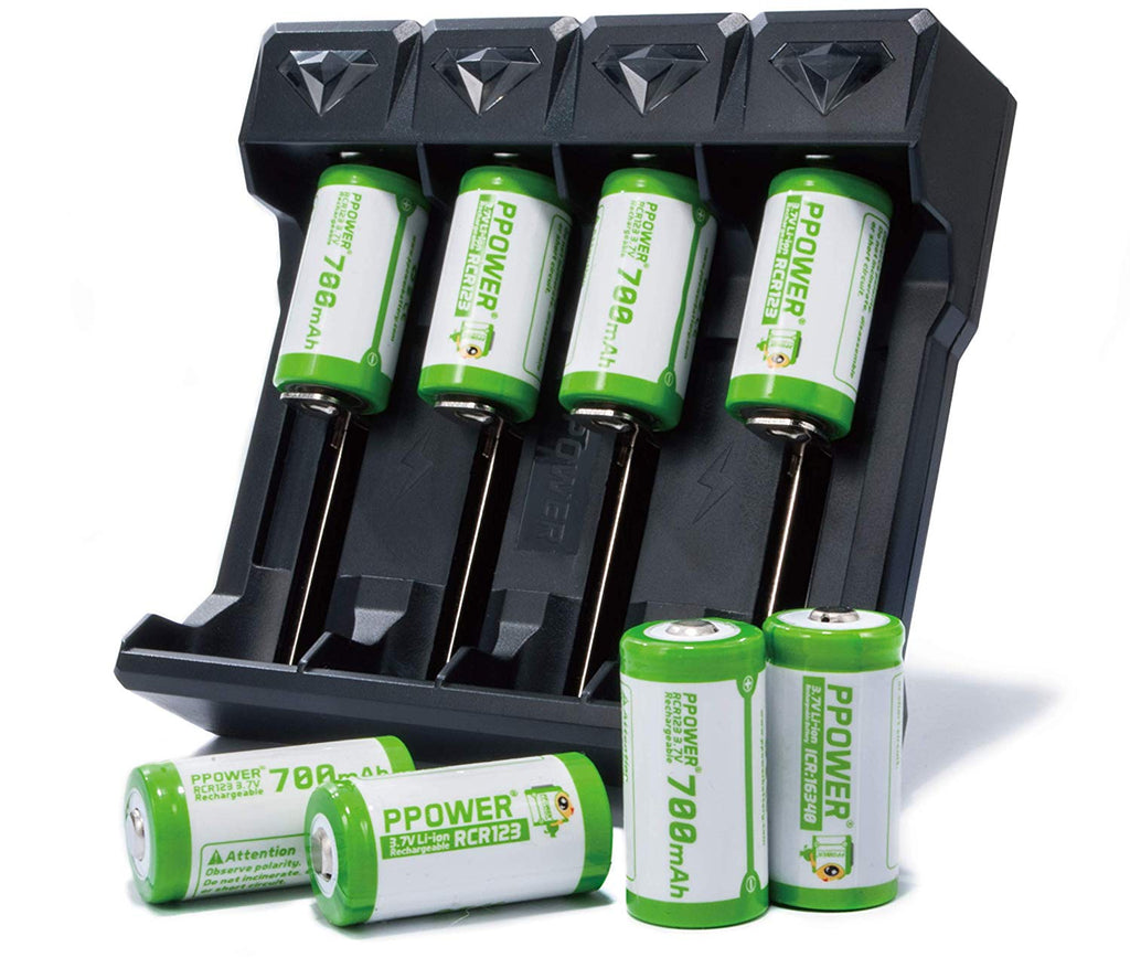 PPOWER Arlo Batteries, 3.7v 700mAh CR123A – Ppower